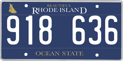 RI license plate 918636