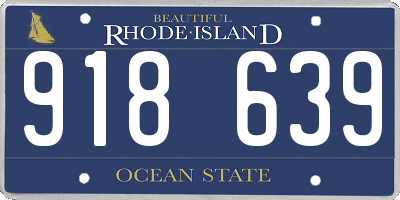 RI license plate 918639