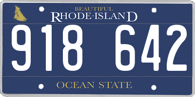 RI license plate 918642