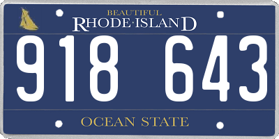 RI license plate 918643