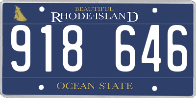 RI license plate 918646