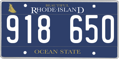 RI license plate 918650