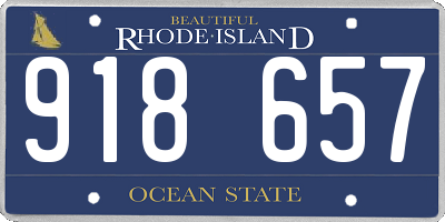 RI license plate 918657