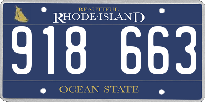 RI license plate 918663