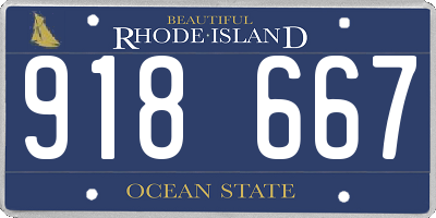 RI license plate 918667