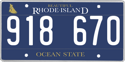RI license plate 918670