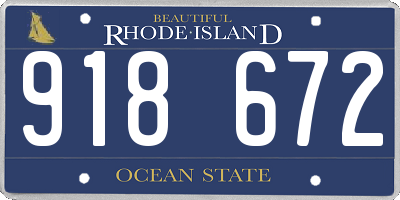 RI license plate 918672
