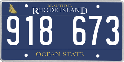 RI license plate 918673