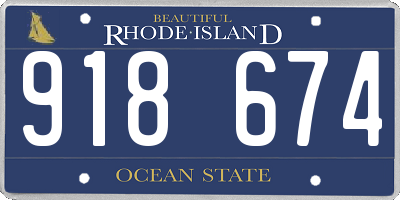 RI license plate 918674