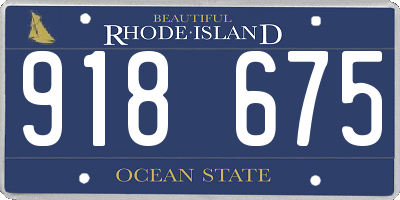 RI license plate 918675
