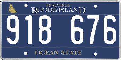RI license plate 918676