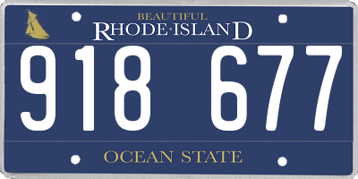 RI license plate 918677