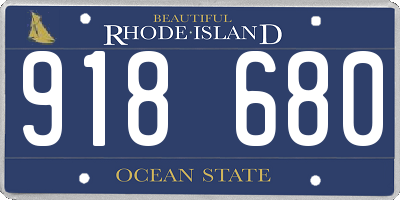RI license plate 918680