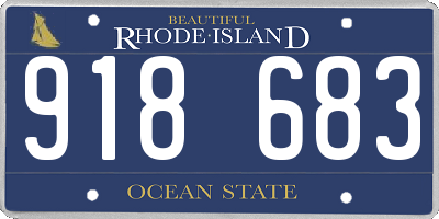 RI license plate 918683
