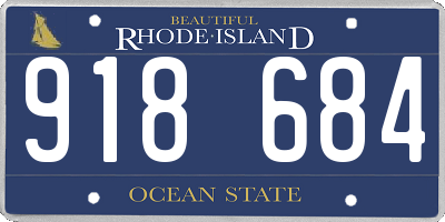 RI license plate 918684