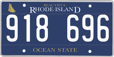 RI license plate 918696