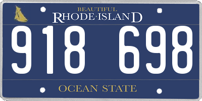 RI license plate 918698