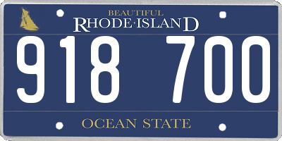 RI license plate 918700