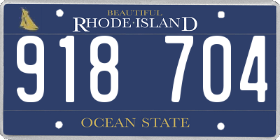 RI license plate 918704