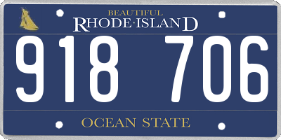 RI license plate 918706