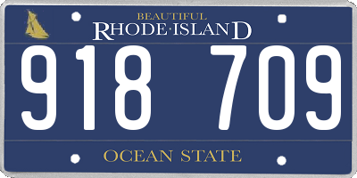 RI license plate 918709