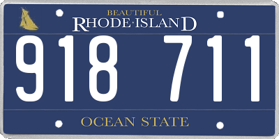 RI license plate 918711