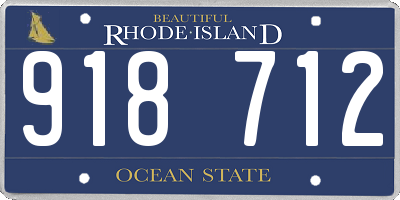 RI license plate 918712