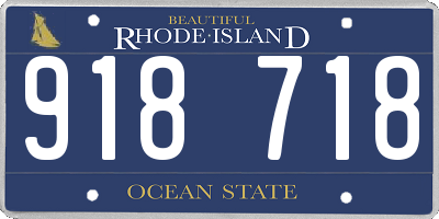 RI license plate 918718