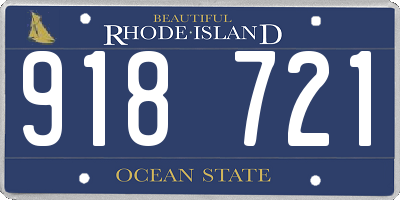 RI license plate 918721