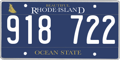 RI license plate 918722