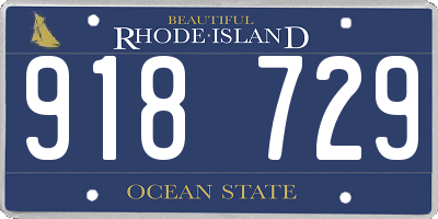 RI license plate 918729