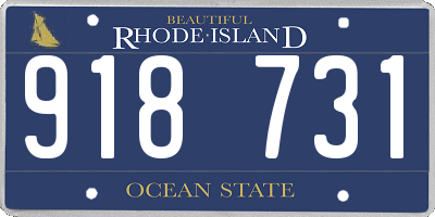 RI license plate 918731
