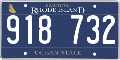 RI license plate 918732