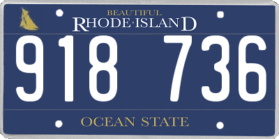 RI license plate 918736