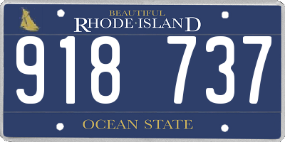 RI license plate 918737