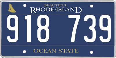 RI license plate 918739