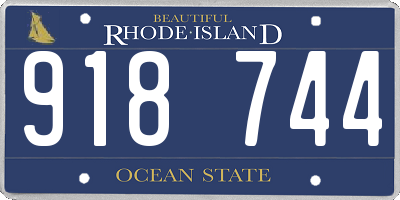 RI license plate 918744