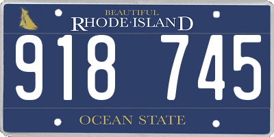 RI license plate 918745