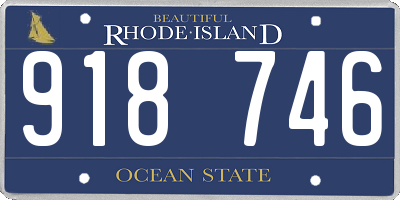 RI license plate 918746