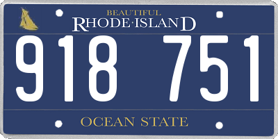 RI license plate 918751