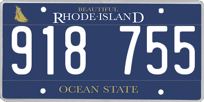 RI license plate 918755