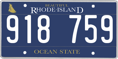 RI license plate 918759