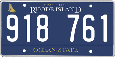 RI license plate 918761