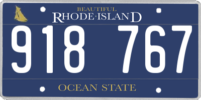 RI license plate 918767