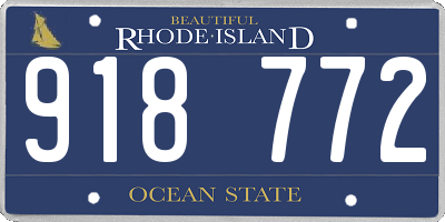 RI license plate 918772