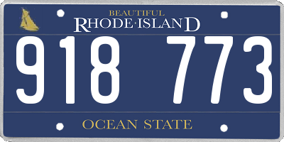 RI license plate 918773