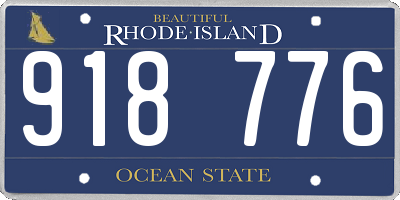 RI license plate 918776