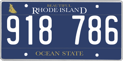 RI license plate 918786