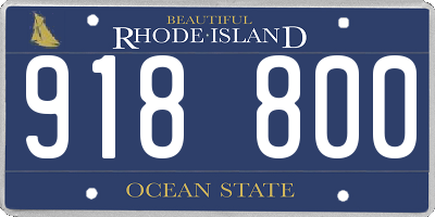 RI license plate 918800