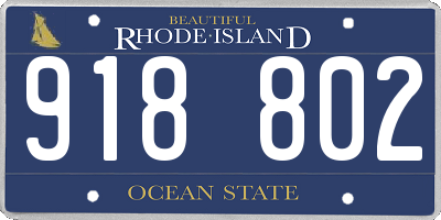 RI license plate 918802